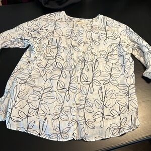 Cynthia Rowley 100% linen shirt